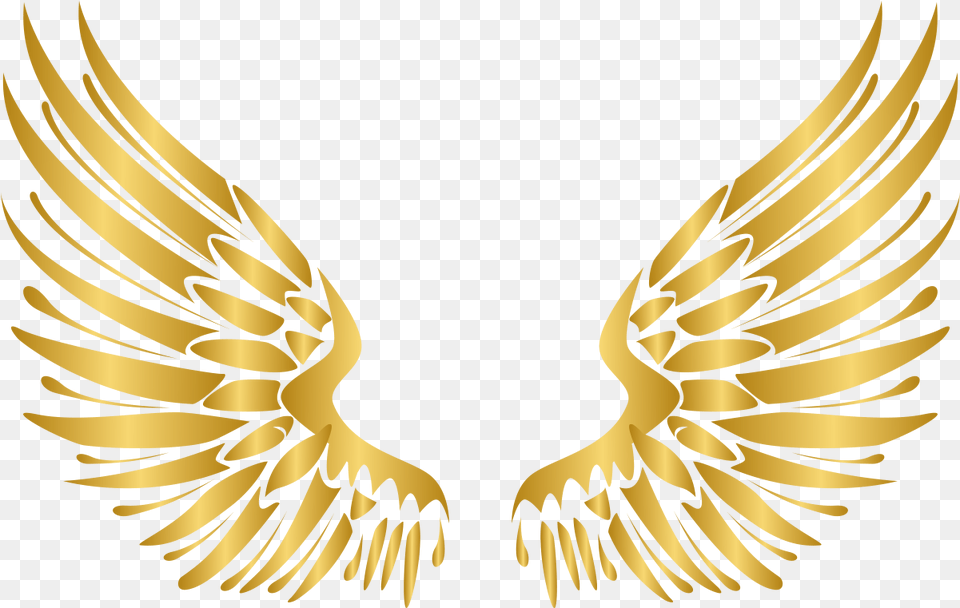 Fairy Wing Wings Transparent Gold Angel Golden Wings Logo, Emblem, Symbol Png