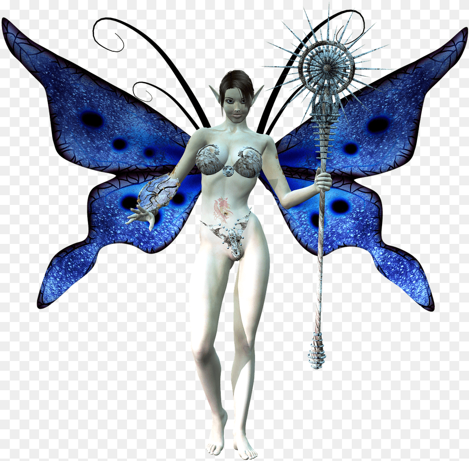 Fairy Wings Staff Picture Fantasy Butterfly Person, Adult, Female, Woman, Face Png
