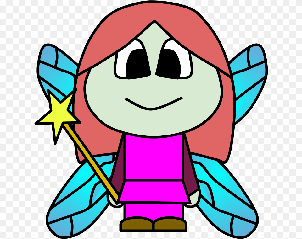 Fairy Wings Wand Big Eyes Cartoon Person, Baby, Face, Head Free Png Download