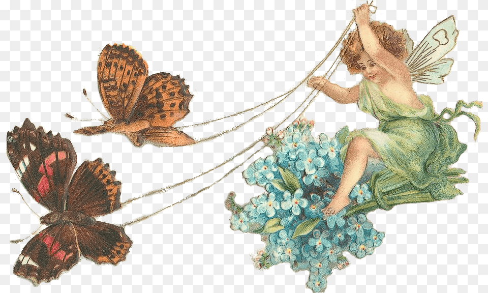 Fairy With Butterflies Transparent Fairy, Child, Female, Girl, Person Free Png