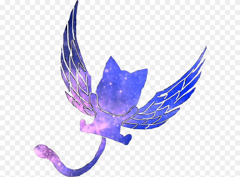 Fairytail Happy Anime Cat Flyingcat Galaxy Freetoedit Happy Anime Fairy Tail, Emblem, Symbol Free Png