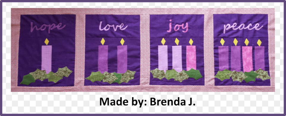Faith And Fabric Advent Wreath Banner, Purple Free Png Download