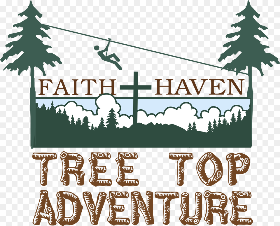 Faith Haven Tree Top Adventure Logo, Plant, Outdoors, Cross, Symbol Free Png
