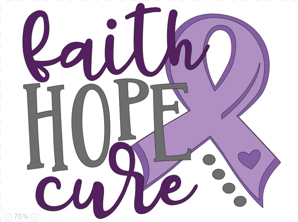 Faith Hope Cure Breast Cancer Awareness Ribbon Women39s Breast Cancer, Purple, Text, Number, Symbol Free Transparent Png