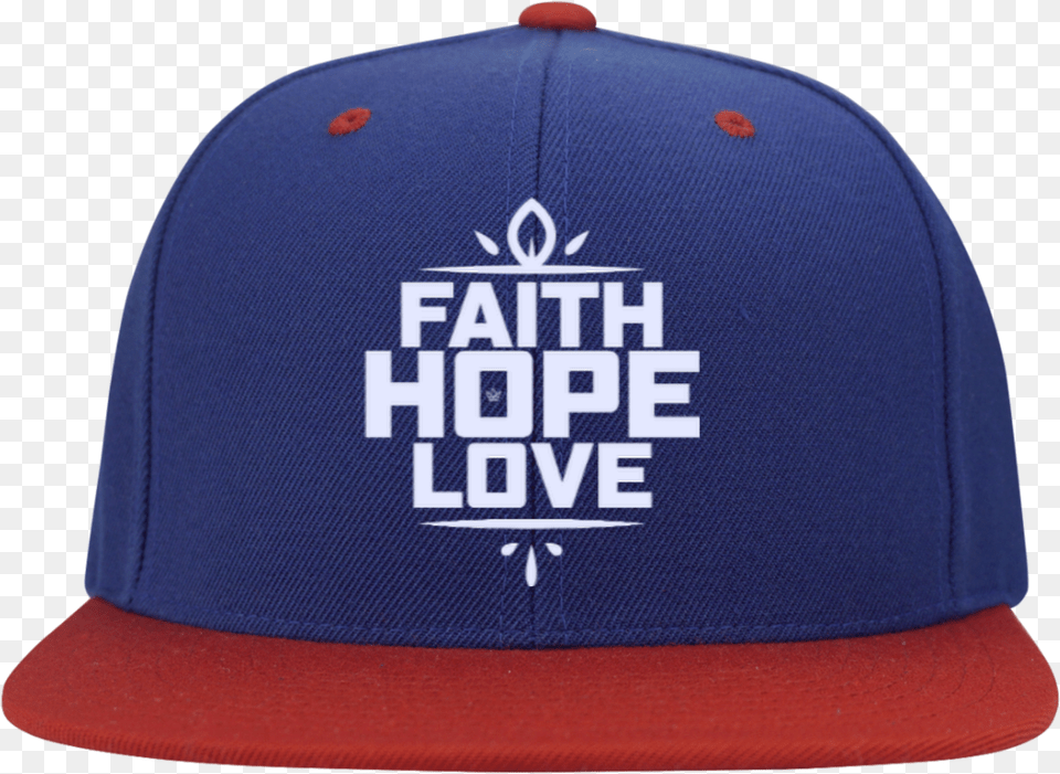 Faith Hope Love Flat Bill High Profile Snapback Hat Baseball Cap, Baseball Cap, Clothing Png