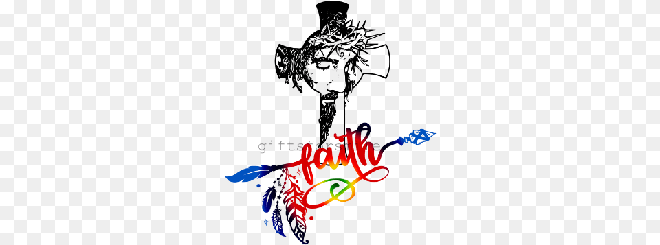 Faith Jesus Holy Cross Sublimation Clipart Black And White Cross, Light, Neon, Dynamite, Weapon Png Image