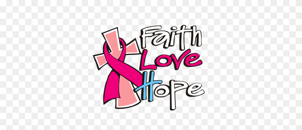Faith Love Hope With Pink Ribbon Design With Rhinestone Glitter Lace, Dynamite, Weapon, Text Free Png
