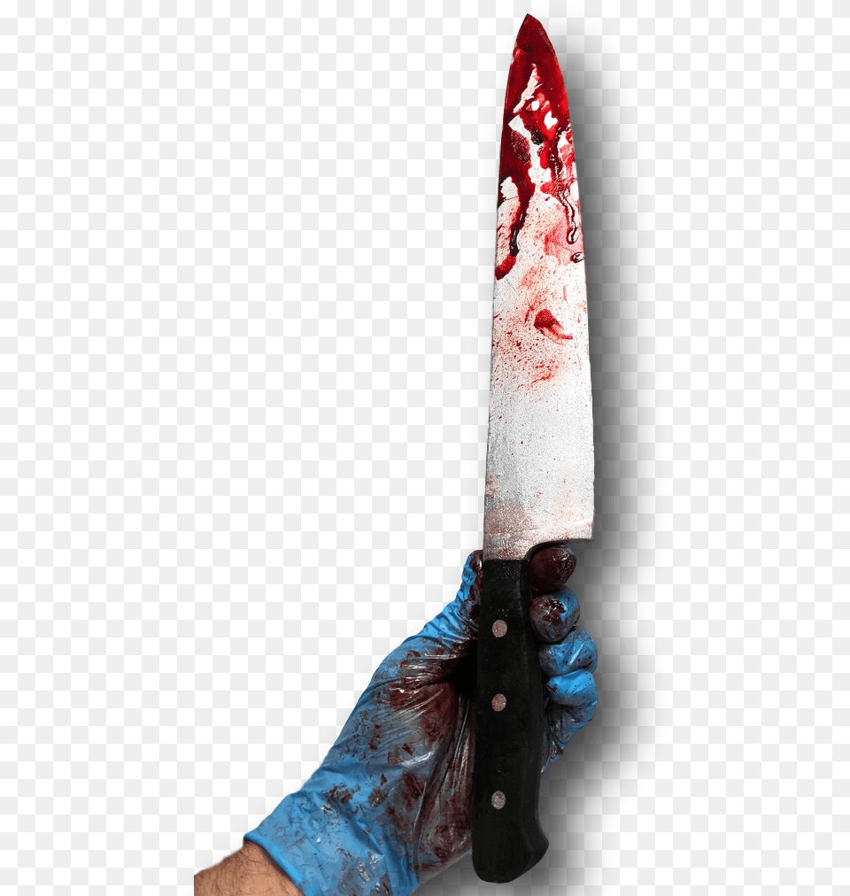 Fake Bloody Myers Kitchen Knife Weapon Halloween Costume Pu Transparent Bloody Knife, Blade, Dagger Png