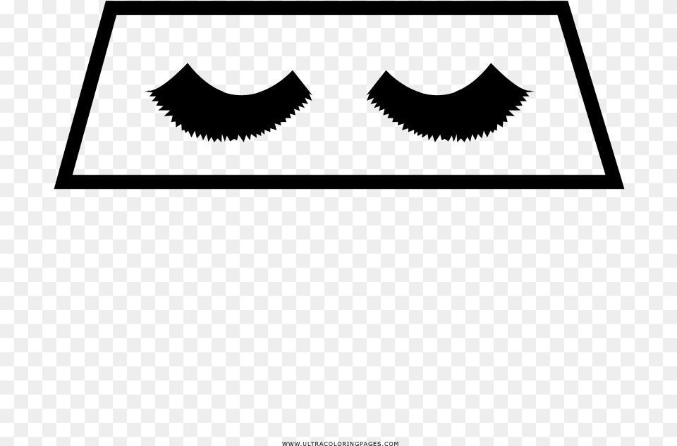 Fake Eyelashes Coloring, Gray Free Png Download