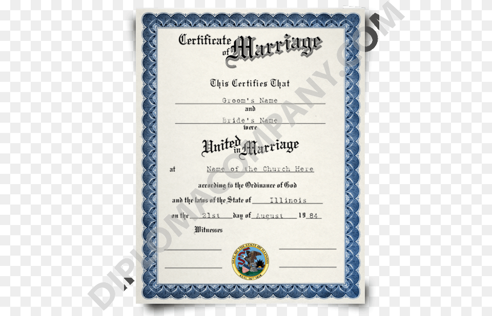 Fake Marriage Certificate Diploma, Document, Text Free Png Download