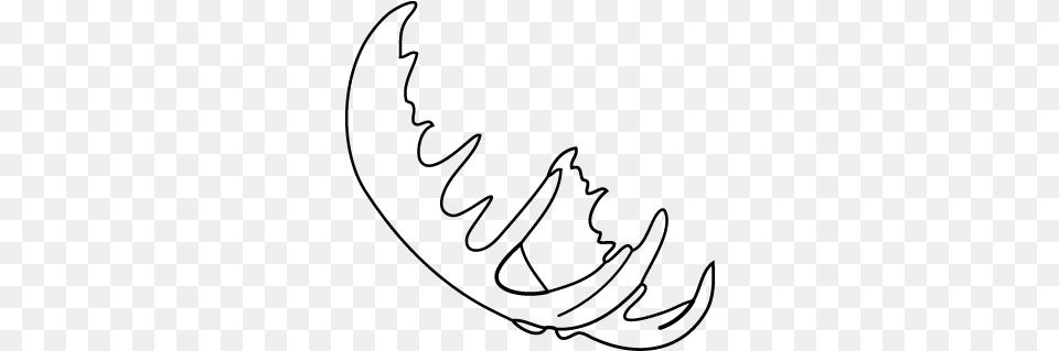 Fake Moose Antlers Side View How To Put Together Your Line Art, Gray Png
