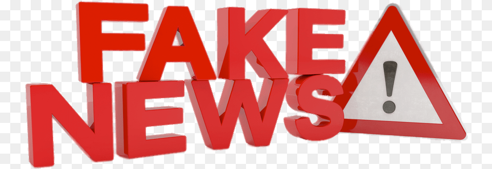 Fake News 3d Transparent Stickpng Fake News 3d, Sign, Symbol, Road Sign Free Png