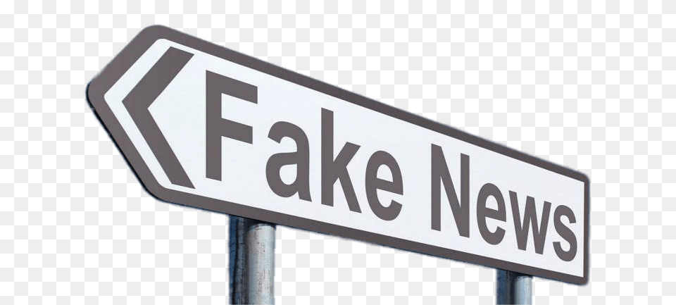 Fake News Direction Sign, Symbol, Road Sign, Text Free Png Download