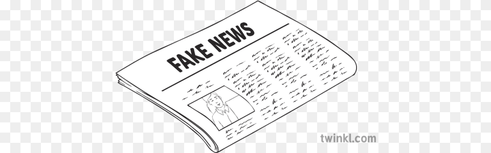 Fake News Pshce Newspaper Headline Ks3 Fake News Black And White, Text, Page, Face, Head Png