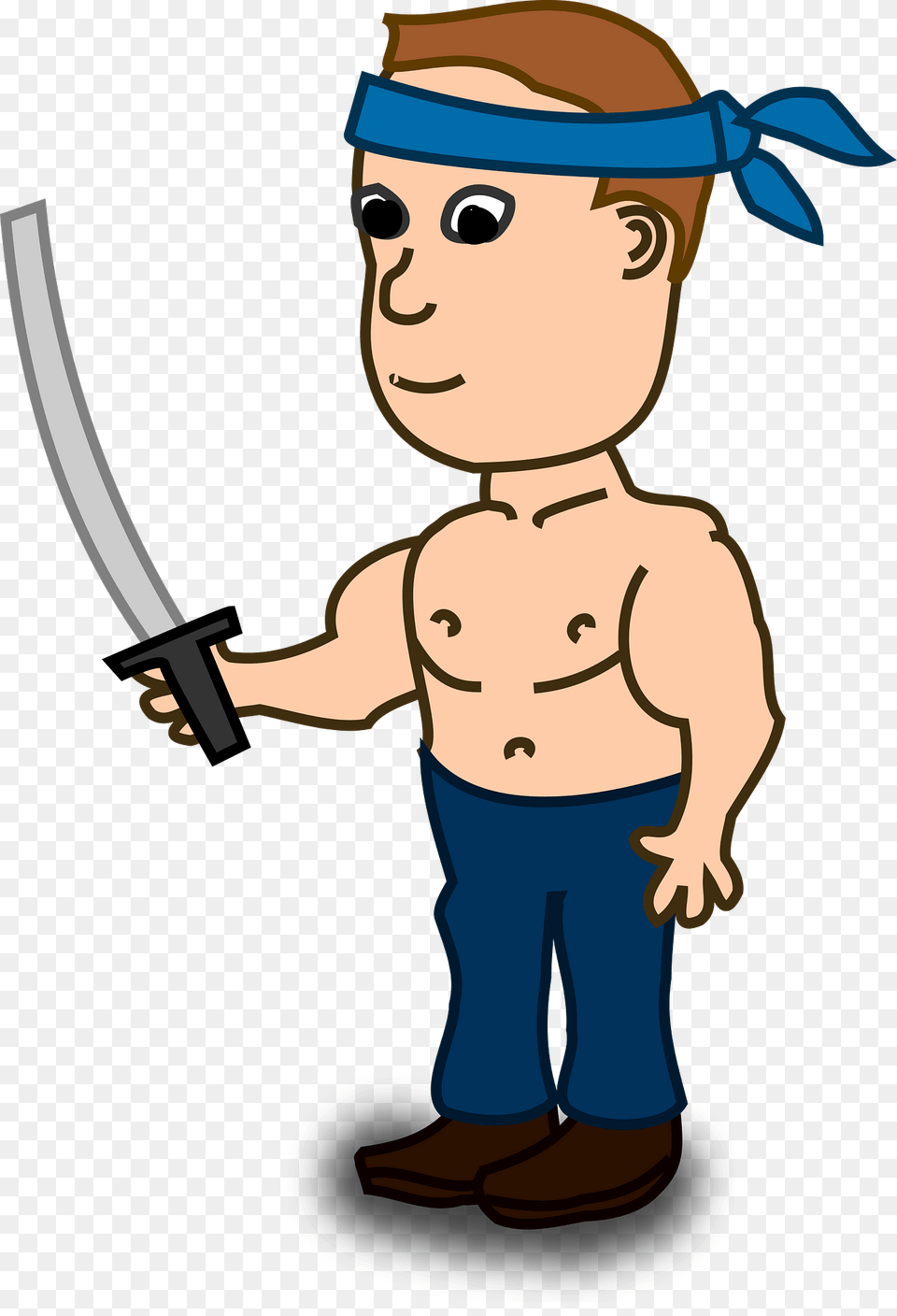 Fake Ninja Clipart, Baby, Person, Sword, Weapon Png Image