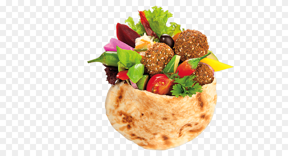 Falafel, Bread, Food, Pita, Lunch Png Image