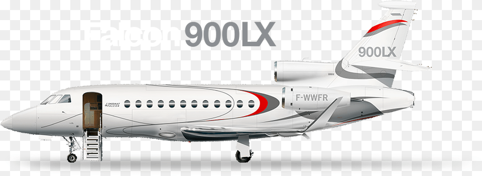 Falcon 900 X, Aircraft, Airliner, Airplane, Transportation Free Png