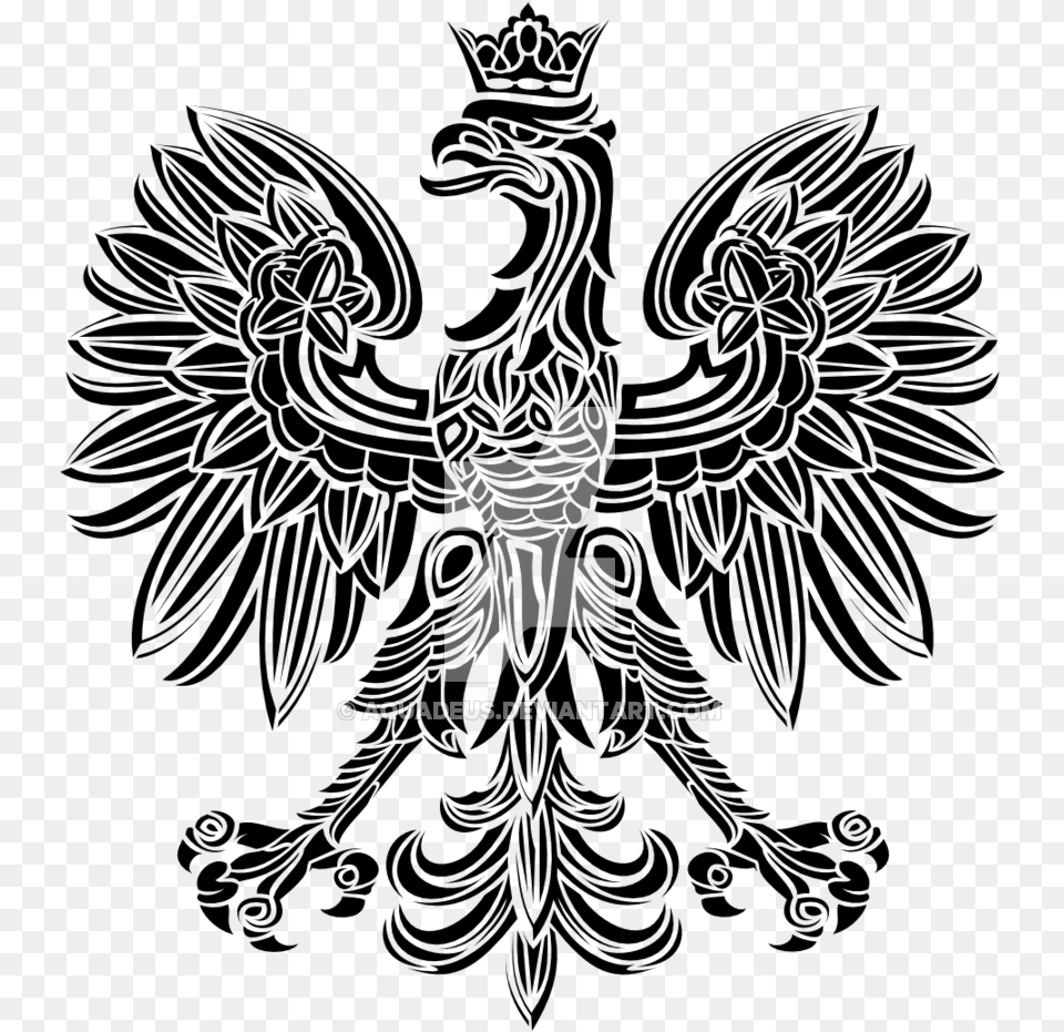 Falcon Clipart Coat Arm Polish Eagle Tattoo Design, Emblem, Logo, Symbol, Person Free Png