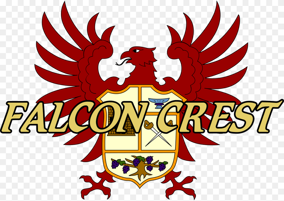 Falcon Crest Logo Falcon Crest, Emblem, Symbol, Dynamite, Weapon Free Png Download