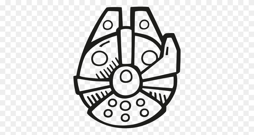 Falcon Fan Art Millennium Scifi Star Wars Starwars Icon, Machine, Spoke, Electronics, Hardware Free Png Download