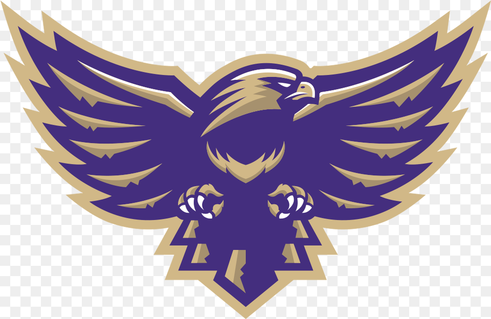 Falcon Logo Bird Logos Sports Loras Duhawks Logo, Emblem, Symbol, Animal, Fish Free Png