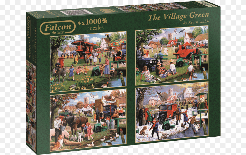 Falconjumbo The Village Green 4 X 1000 Piece Falcon Deluxe The Village Green Jigsaw Puzzle 4 X, Girl, Female, Child, Person Png