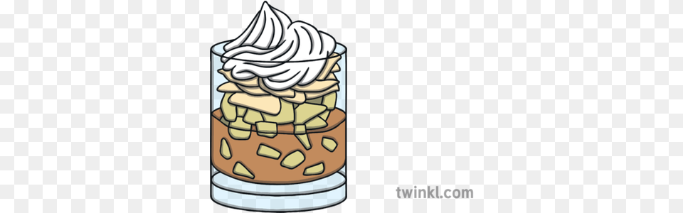 Fall Apple Pie Cup Recipe Illustration Twinkl Gelato, Cream, Dessert, Food, Whipped Cream Png