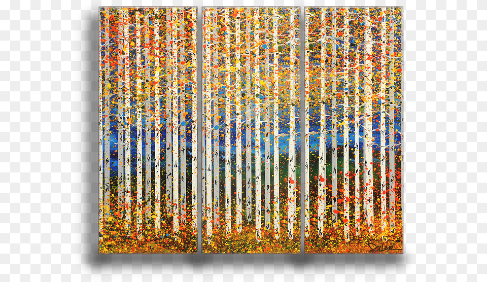 Fall Aspen Trees 3 Panel Box Art Visual Arts, Modern Art, Gate, Collage Free Transparent Png