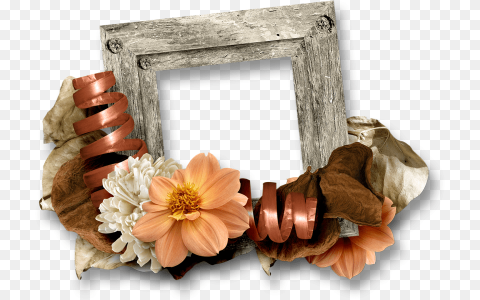 Fall Autumn Frame Picture Frame, Flower, Flower Arrangement, Plant, Dahlia Png Image