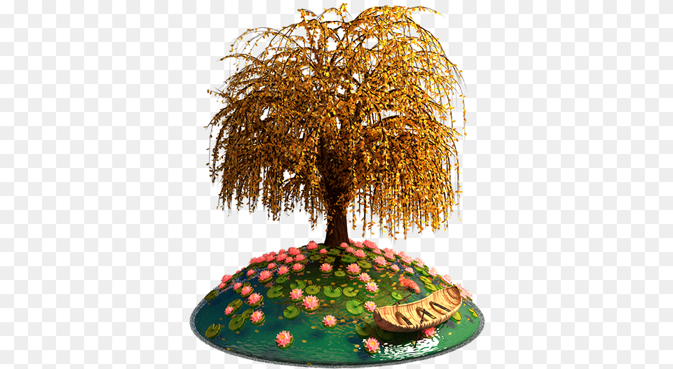 Fall Autumn Tree Tree Art Project 3d, Plant, Flower, Cream, Dessert Free Png Download