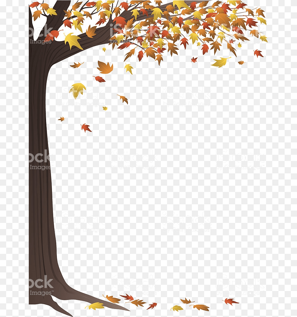 Fall Border Autumn Tree Royalty Stock Vector Art, Leaf, Plant, Maple, Blackboard Png