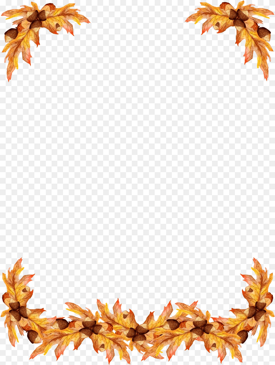 Fall Border Cliparts Clip Art On Clipart Borders Thanksgiving, Leaf, Plant, Tree Free Png