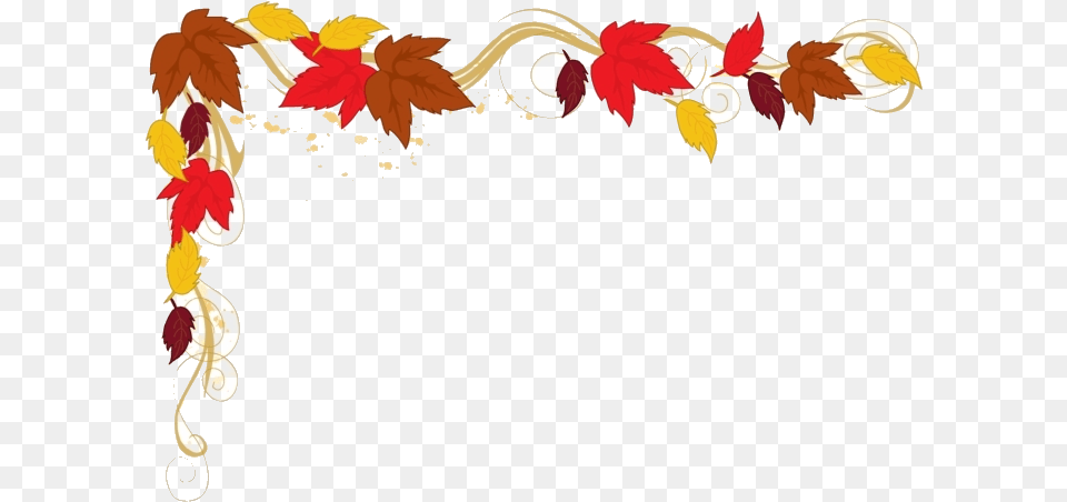 Fall Border Falling Clipart Corner Pencil And In Color Fall Leaves Border, Art, Floral Design, Graphics, Leaf Free Transparent Png