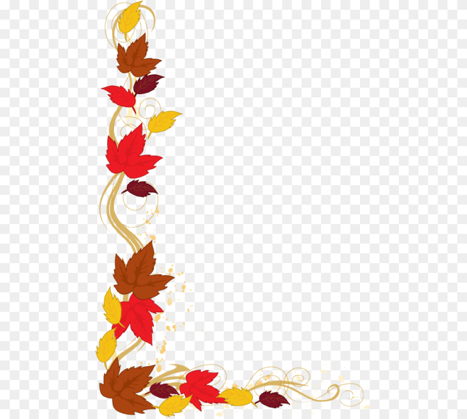 Fall Clip Art Fall Leaves Clip Art Item 4 Vector Magz Transparent Border Fall Leaves, Floral Design, Graphics, Leaf, Pattern Png