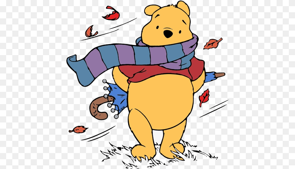 Fall Clipart Windy Pencil And In Color Winnie The Pooh Winnie The Pooh Windy, Animal, Bear, Mammal, Wildlife Free Png