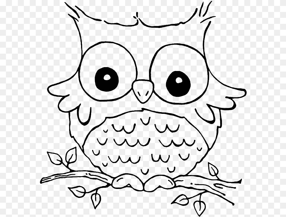 Fall Coloring Pages Owl, Stencil, Art, Drawing Free Transparent Png