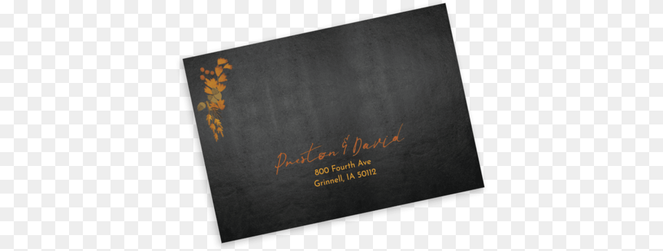 Fall Crisp Floral Rsvp Horizontal, Blackboard, Text, Paper Free Png Download