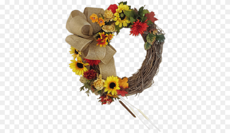 Fall Door Wreath Bouquet, Flower, Flower Arrangement, Plant, Flower Bouquet Free Transparent Png