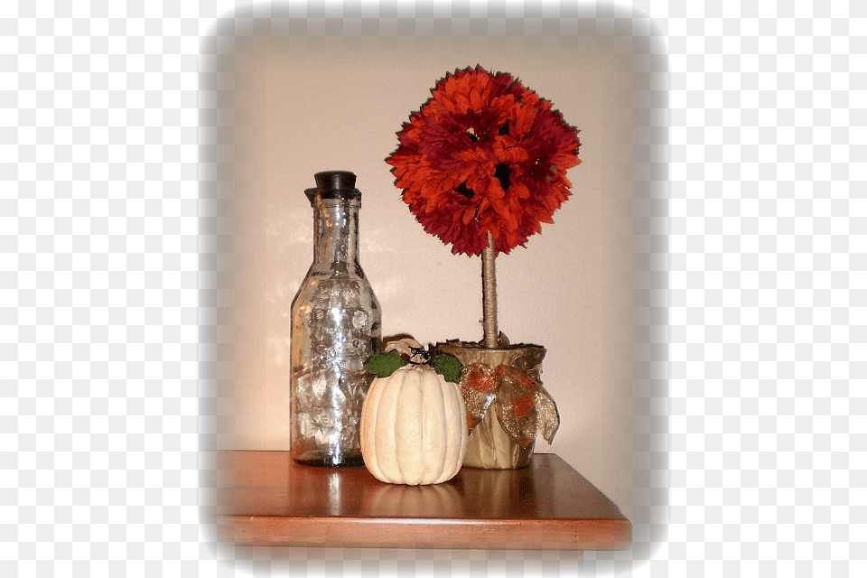 Fall Flower Topiary Still Life Photography, Plant, Flower Arrangement, Leaf, Glass Free Png Download