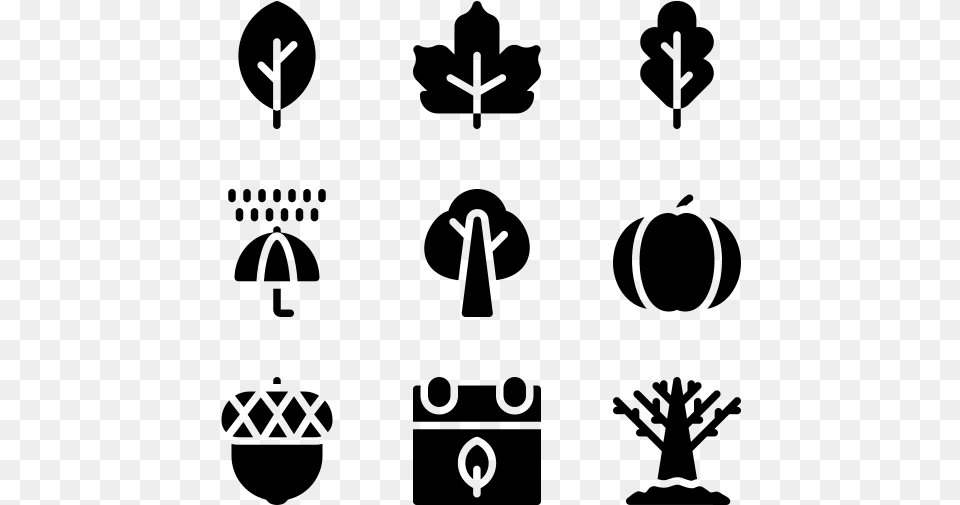 Fall Icon Packs Pictogram Nature Vector, Gray Free Png Download