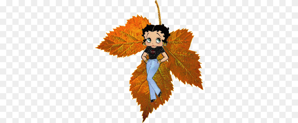Fall Leaves Betty Boop Autumn Fairy, Leaf, Plant, Tree, Person Free Transparent Png
