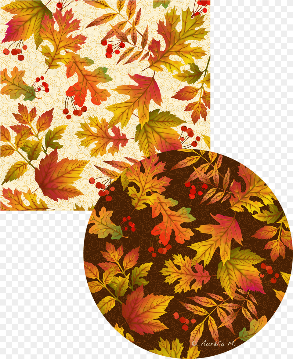 Fall Leaves Cream Fl05bc Fall Leaves Circle Maple Leaf, Rug, Plant, Home Decor, Art Free Png Download