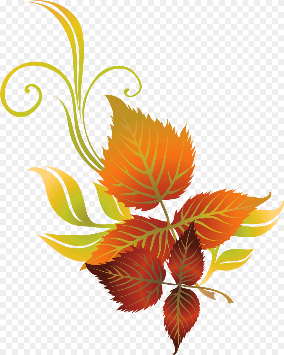 Fall Leaves Deco Clipart Picture Fall, Art, Floral Design, Graphics, Leaf Free Png Download