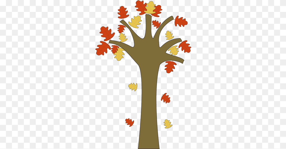 Fall Leaves Falling From A Tree Real Fall Tree Leaves Clipart, Leaf, Plant, Person, Cross Png Image