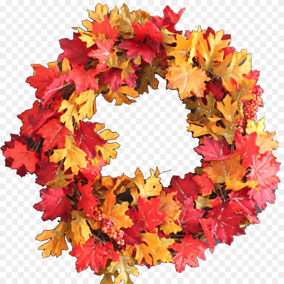 Fall Leaves Wreath Diy, Leaf, Plant, Tree Free Png