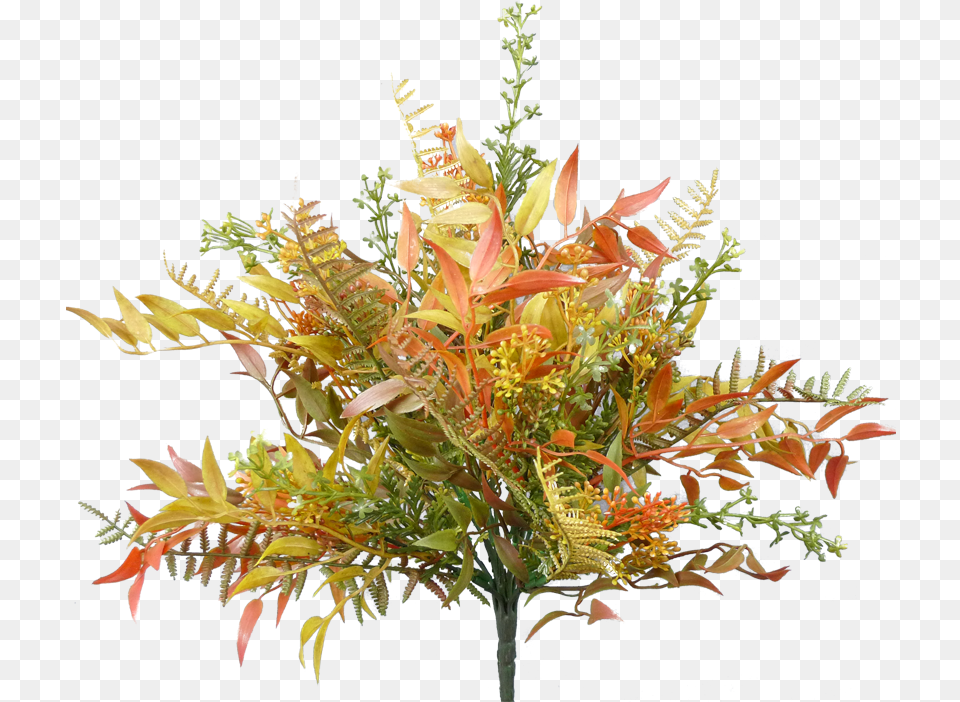 Fall Mixed Leaf Bush Autumn Bush, Plant, Flower, Flower Arrangement, Flower Bouquet Free Transparent Png
