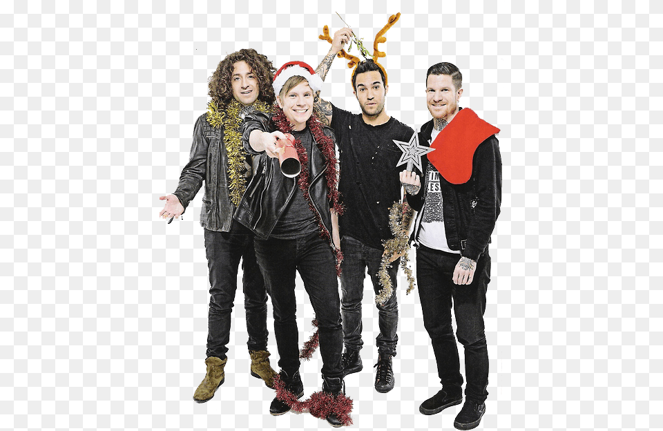 Fall Out Boy Christmas Photoshoot Fall Out Boy Christmas, Jacket, Clothing, Coat, Costume Free Png Download