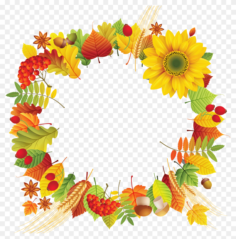 Fall Oval Leaves Decoration Clipart Gallery Png
