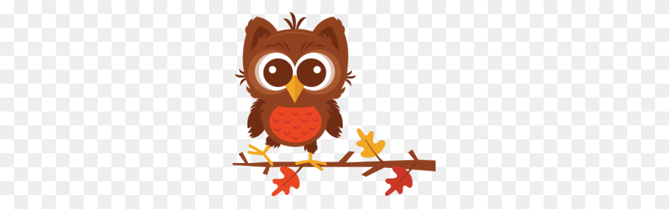 Fall Owl Scrapbook Cute Clipart For Silhouette, Leaf, Plant Free Png Download