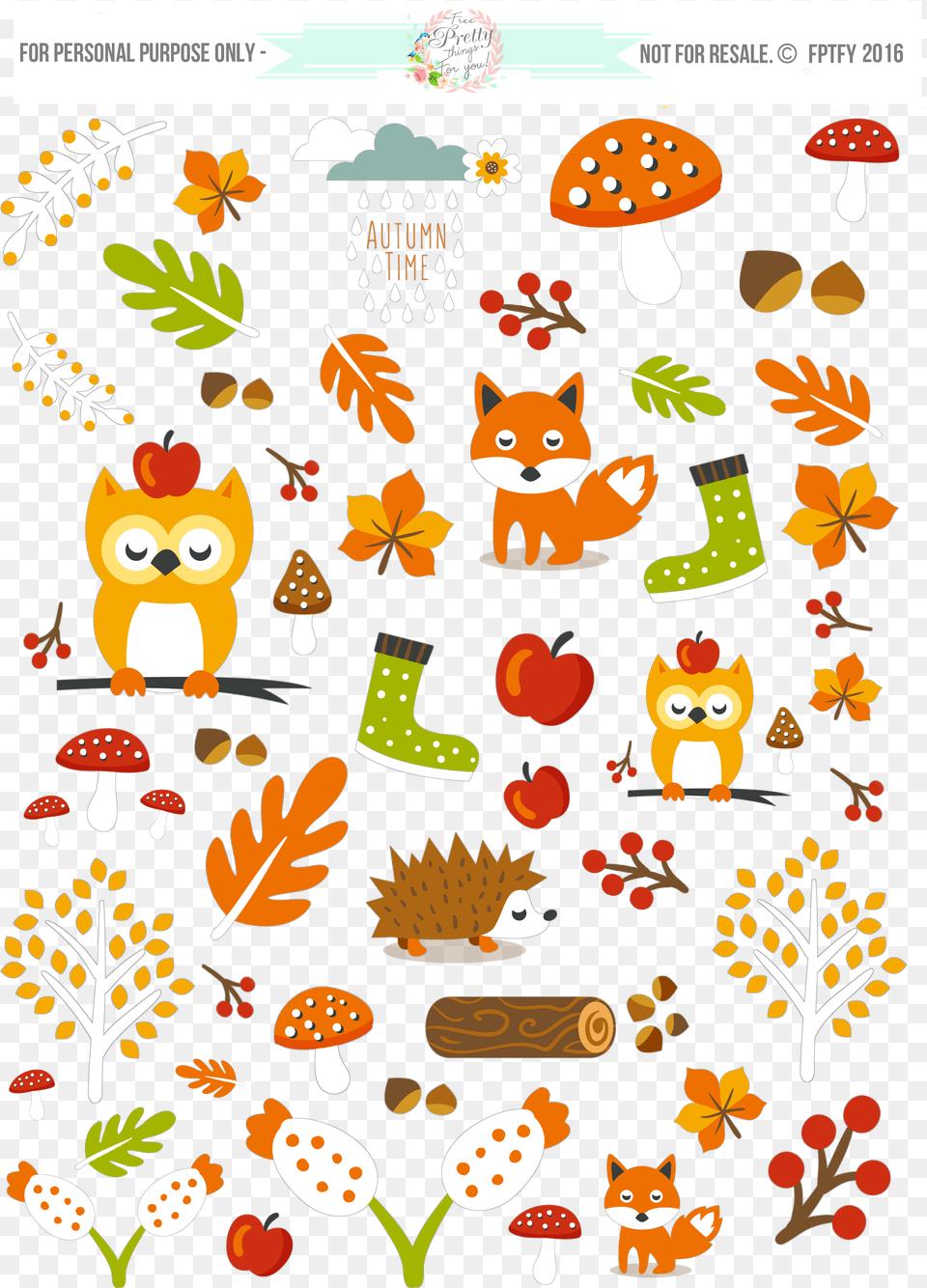 Fall Printable Stickers, Pattern, Fungus, Plant, Art Free Transparent Png